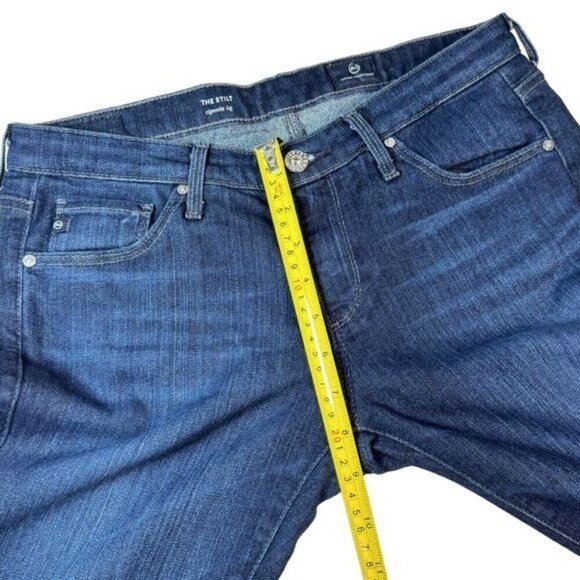 AG ADRIANO GOLDSCHMIED The Stilt Cigarette Skinny Leg Jeans Women Sz. 28 R Blue - Picture 12 of 15